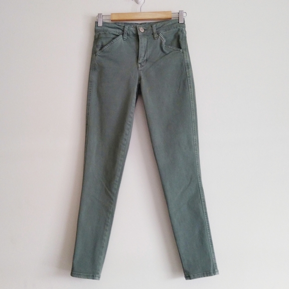 American Eagle Hi-Rise Jegging 4 olive green Khaki - Picture 1 of 11